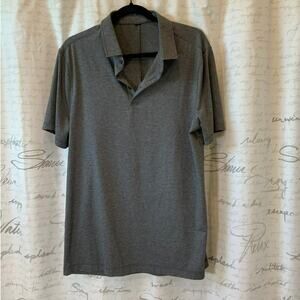 Lululemon Evolution Polo Men's L Heather Grey Golf Performance Silverescent